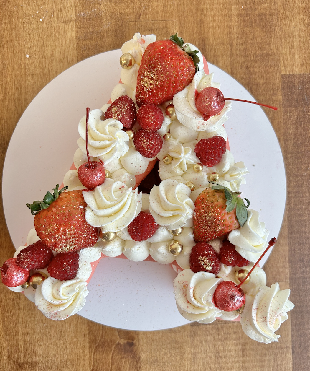 Macaron Letter Cake — Sweetness and Honey